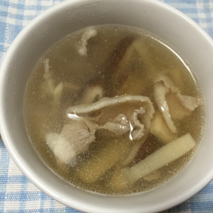 豚肉とたけのこのスープ